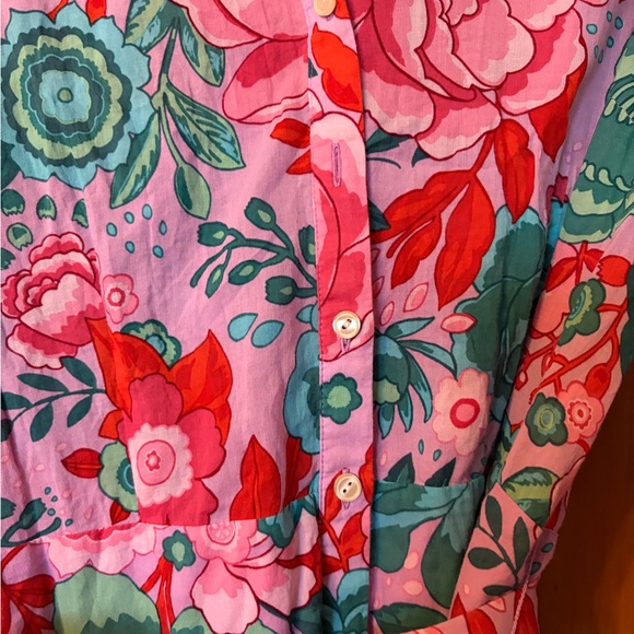 Talbots Vibrant Floral Long Sleeve Dress - Picture 2 of 5